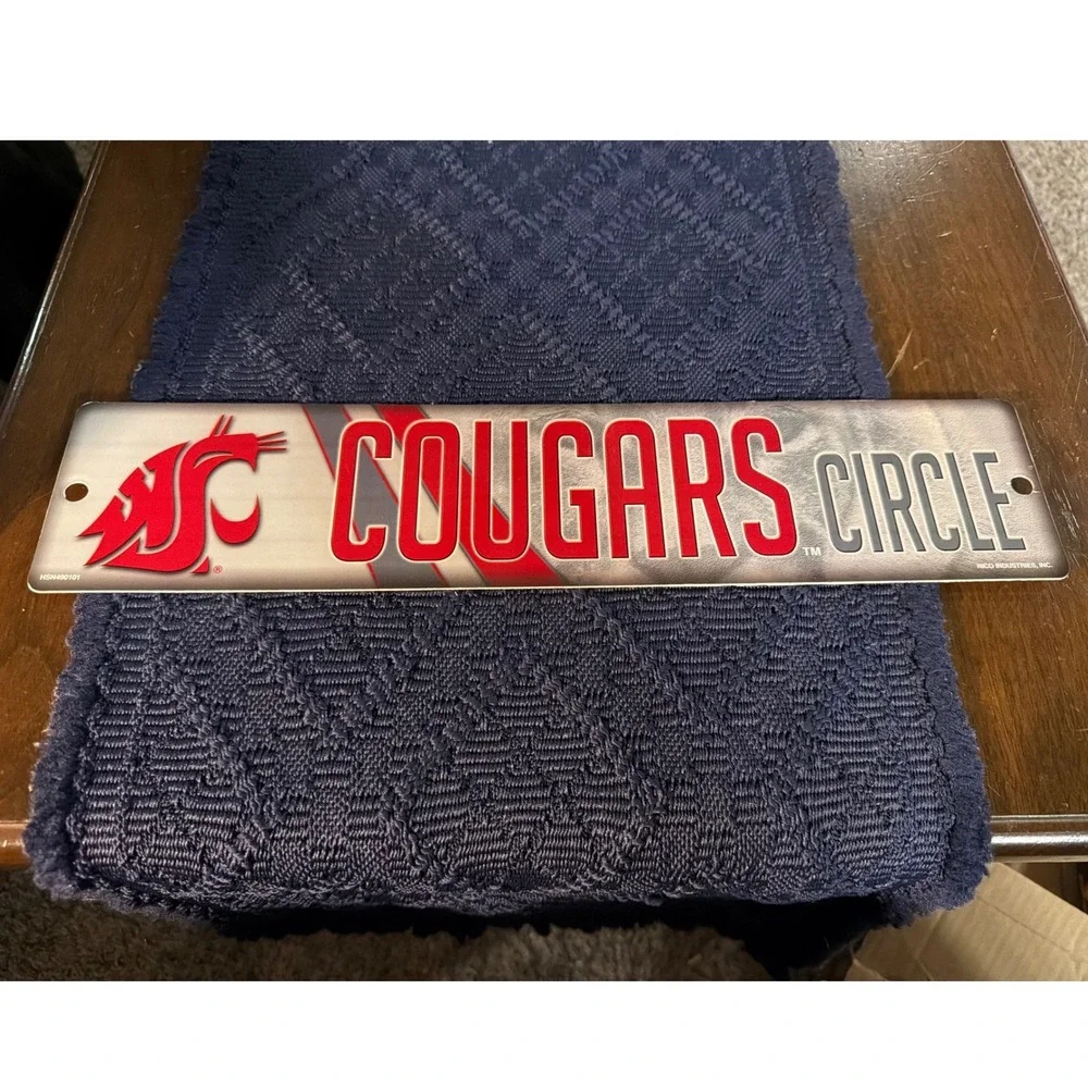 Washington State WSU Cougars Circle Metal Street Sign Rico HSN490101 Wazzu NCAA